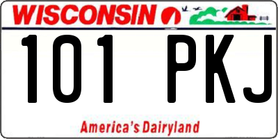 WI license plate 101PKJ