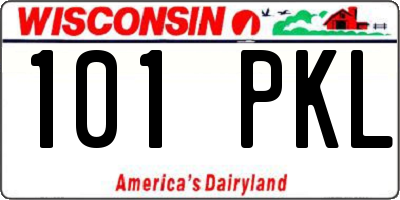 WI license plate 101PKL