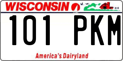 WI license plate 101PKM