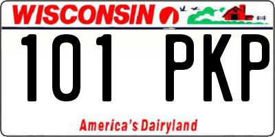 WI license plate 101PKP
