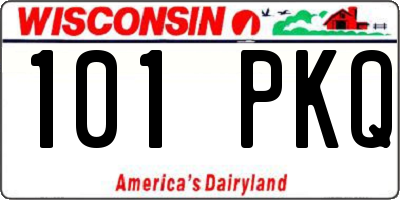 WI license plate 101PKQ