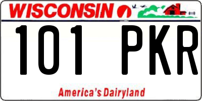 WI license plate 101PKR