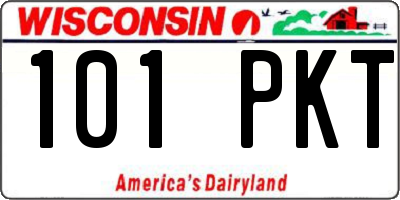 WI license plate 101PKT