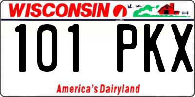 WI license plate 101PKX
