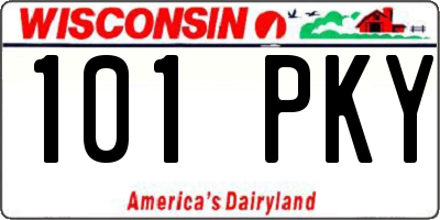 WI license plate 101PKY