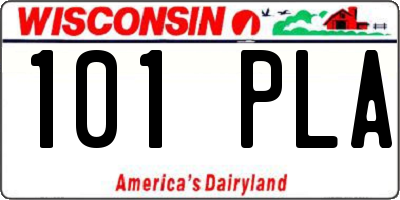 WI license plate 101PLA