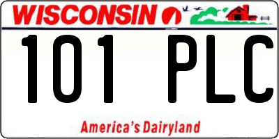 WI license plate 101PLC