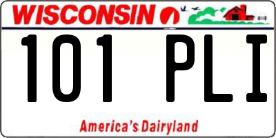 WI license plate 101PLI