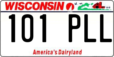 WI license plate 101PLL