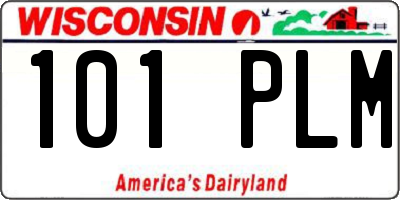 WI license plate 101PLM