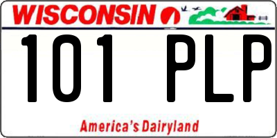WI license plate 101PLP
