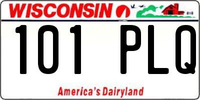 WI license plate 101PLQ
