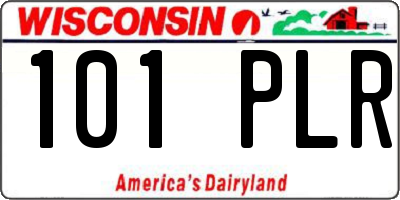 WI license plate 101PLR