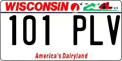 WI license plate 101PLV