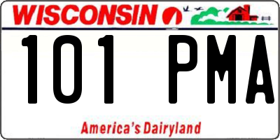 WI license plate 101PMA