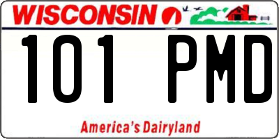 WI license plate 101PMD
