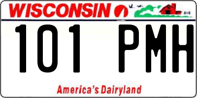 WI license plate 101PMH