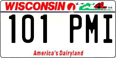 WI license plate 101PMI
