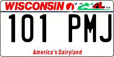 WI license plate 101PMJ