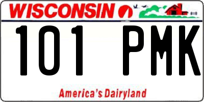 WI license plate 101PMK