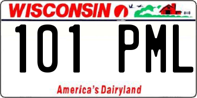 WI license plate 101PML