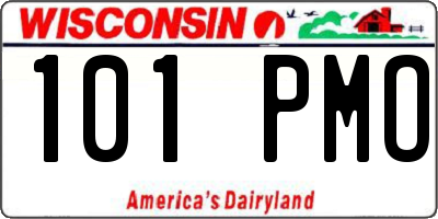 WI license plate 101PMO
