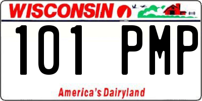 WI license plate 101PMP