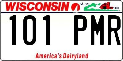 WI license plate 101PMR