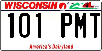 WI license plate 101PMT