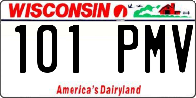 WI license plate 101PMV