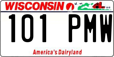 WI license plate 101PMW