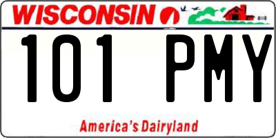 WI license plate 101PMY