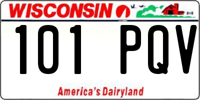 WI license plate 101PQV