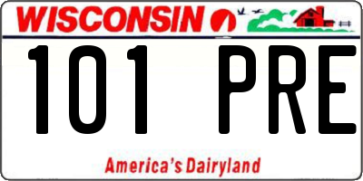 WI license plate 101PRE