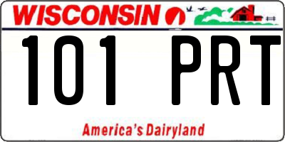 WI license plate 101PRT