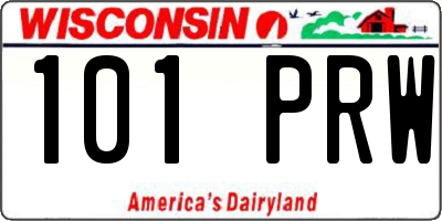 WI license plate 101PRW