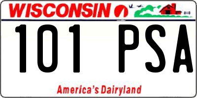 WI license plate 101PSA