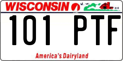 WI license plate 101PTF