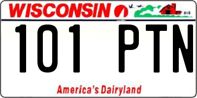 WI license plate 101PTN
