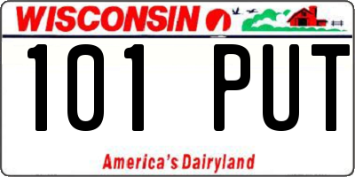 WI license plate 101PUT