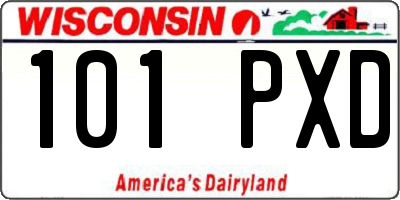 WI license plate 101PXD