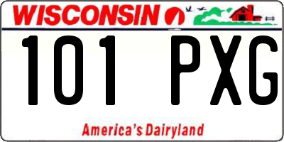 WI license plate 101PXG
