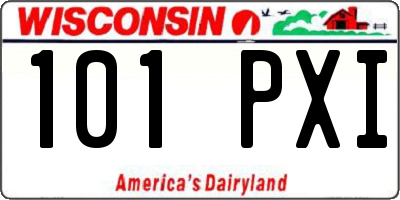 WI license plate 101PXI