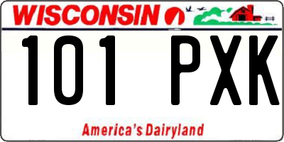 WI license plate 101PXK