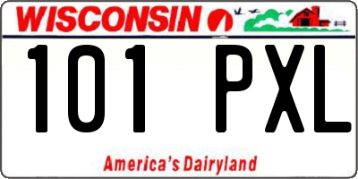 WI license plate 101PXL