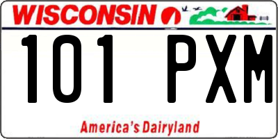 WI license plate 101PXM