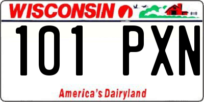 WI license plate 101PXN