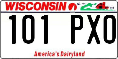 WI license plate 101PXO
