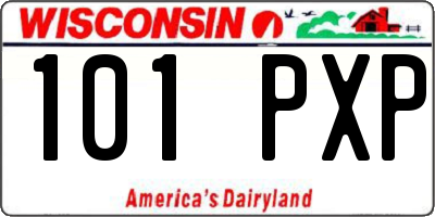 WI license plate 101PXP