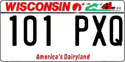 WI license plate 101PXQ